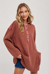 The Thermal Henley Tunic with POCKETS!! :)