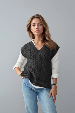Cable Knit Sweater Vest