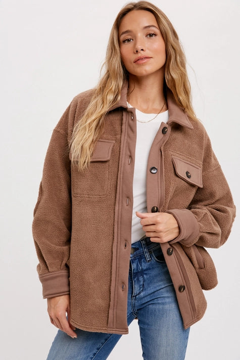 The Cozy Fleece Button Up Jacket One Tooth Guelph