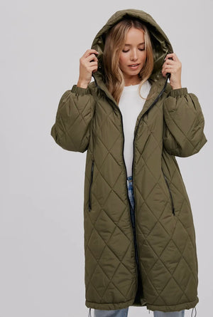 Oversize Quilted Long Jacket