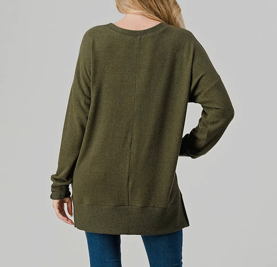 Side split Longsleeve pullover