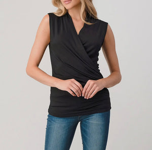 Premium Modal Front Cross Sleeveless Top