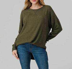 Side split Longsleeve pullover