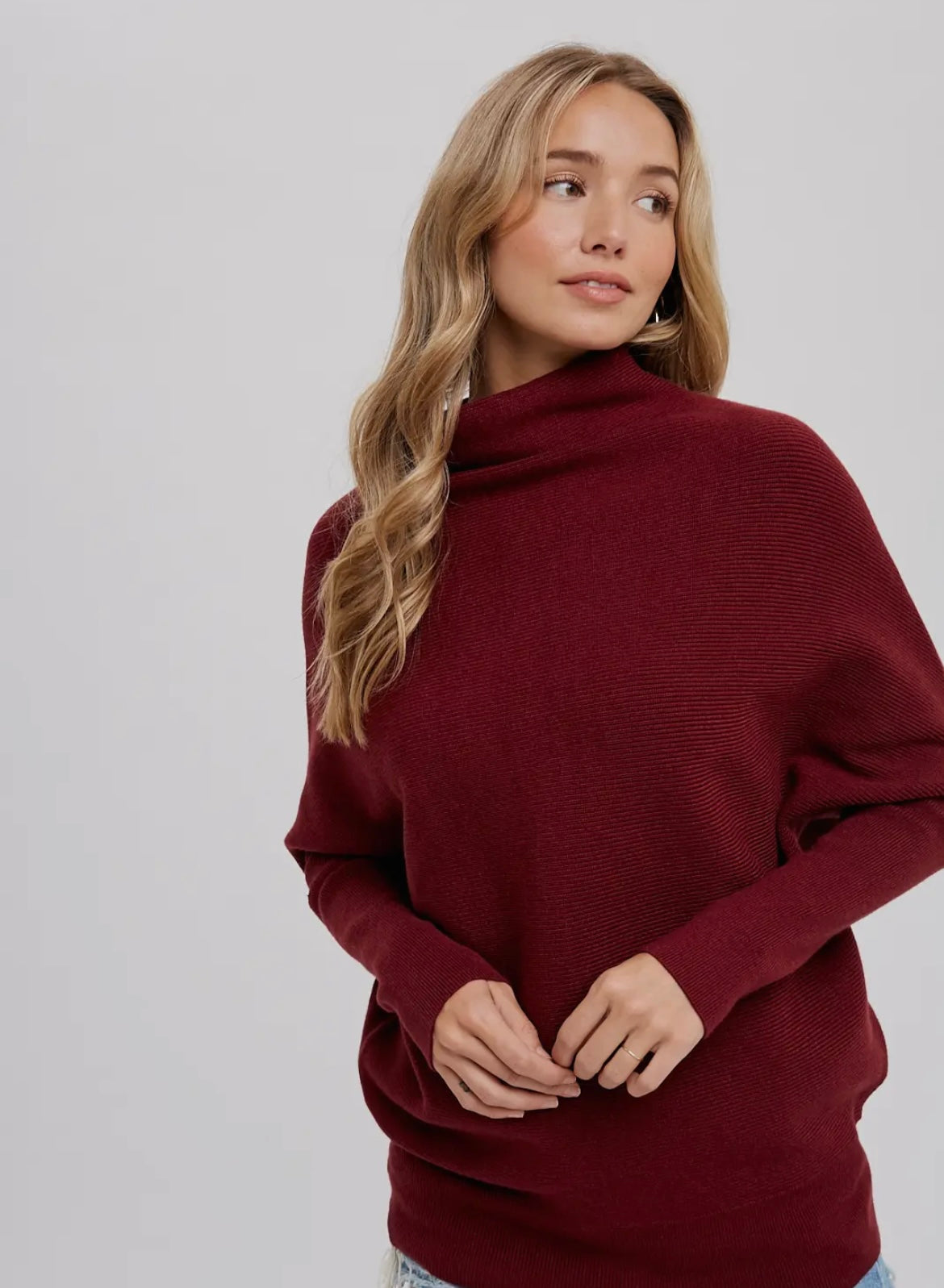 Slouch Neck Dolman Pullover