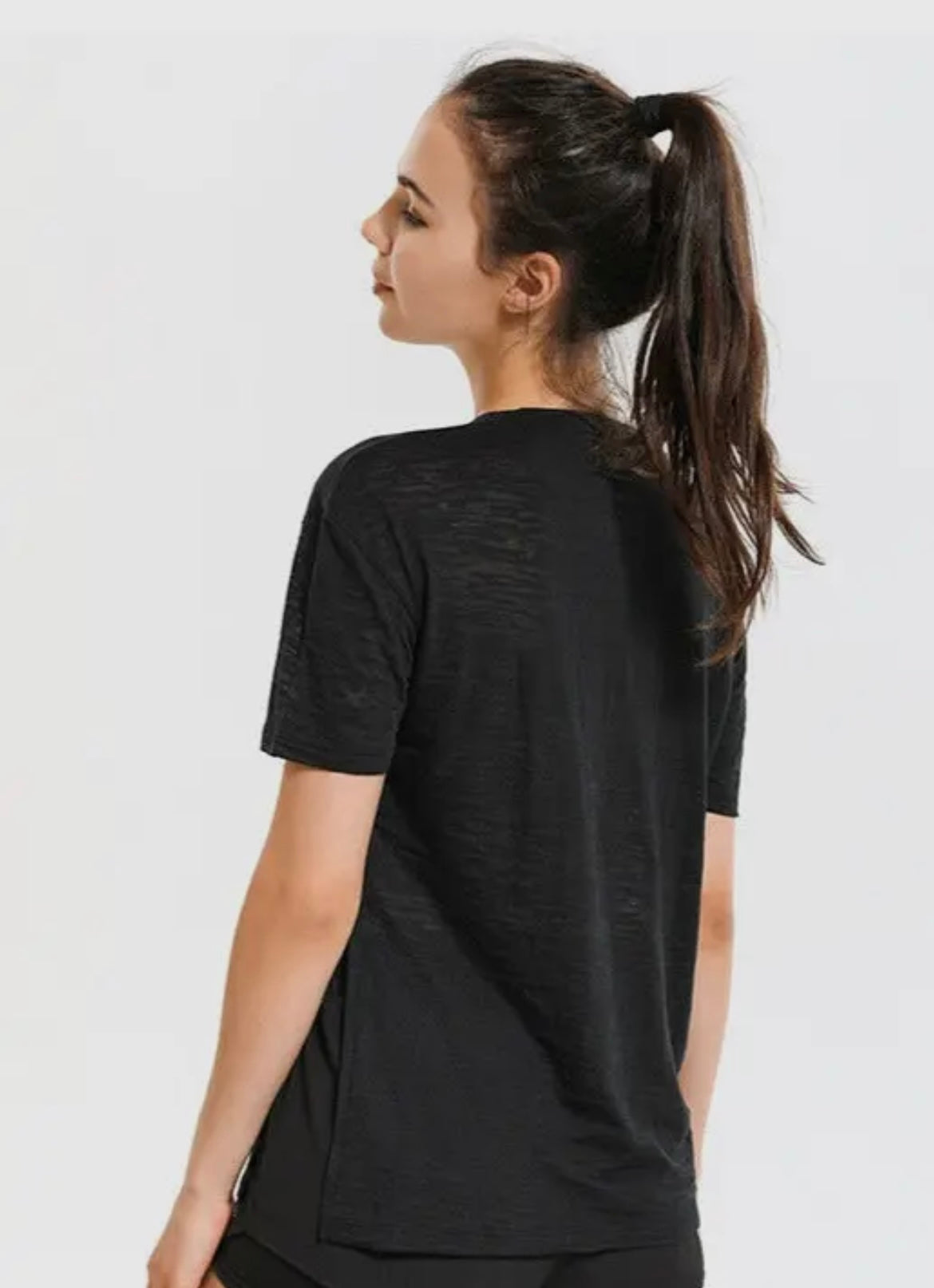 Cutout Burnout Split Side Tee