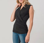 Premium Modal Front Cross Sleeveless Top