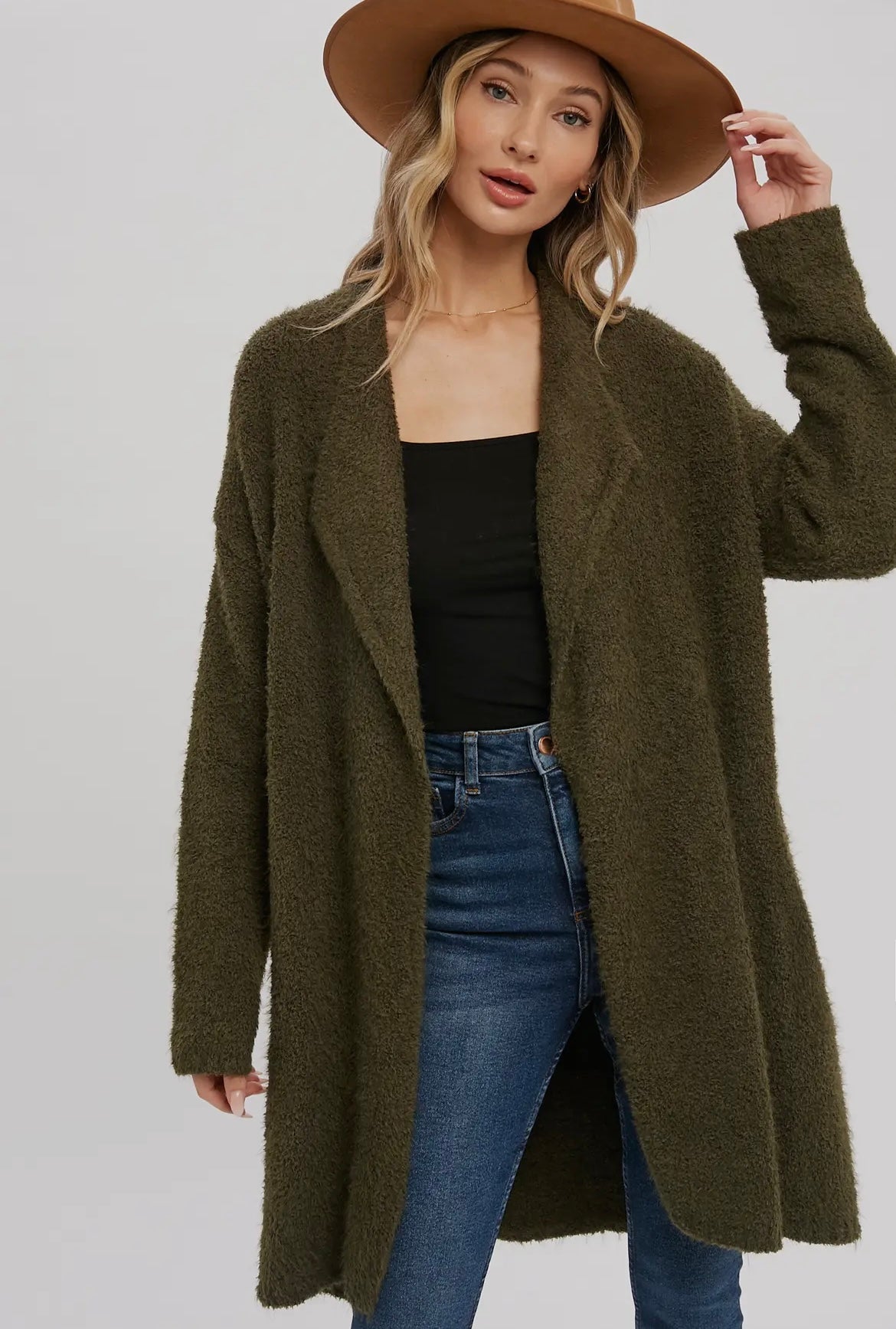 The Fuzzy Sweater Knit Cardigan