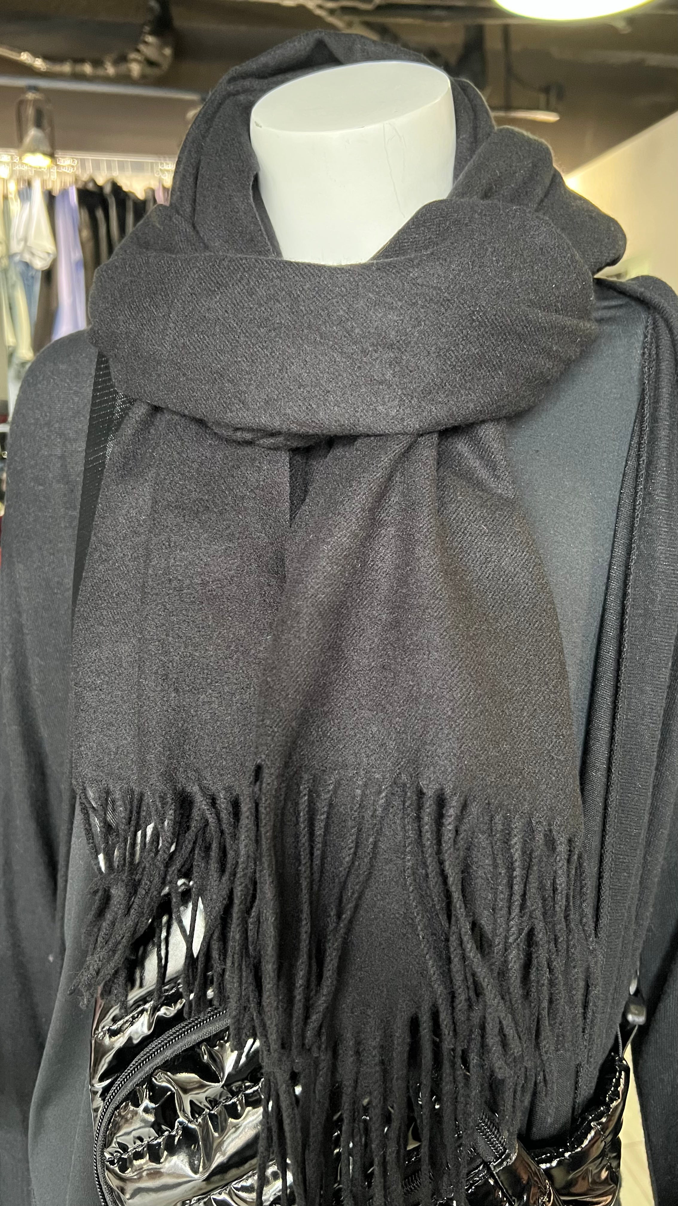 The Cashmere Soft Blend Fringe Scarf