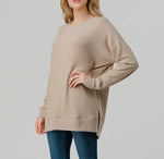 Side split Longsleeve pullover