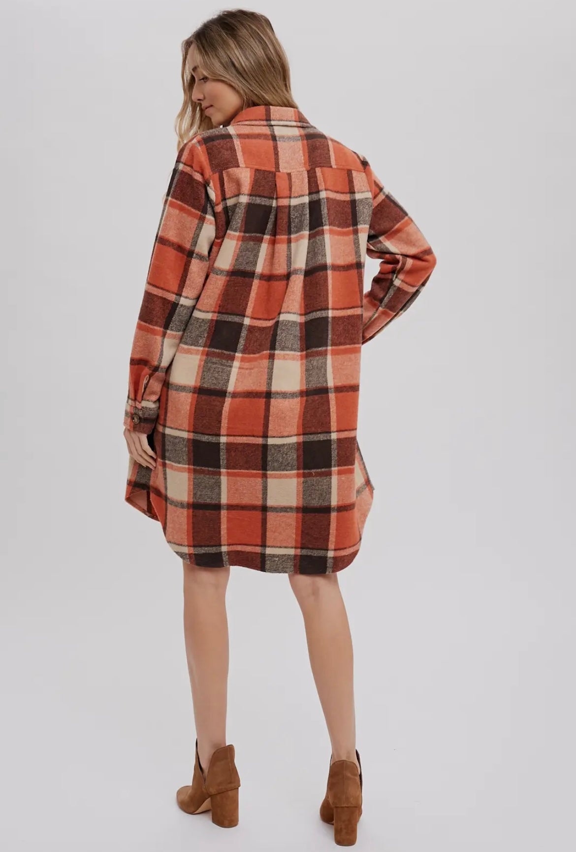 Free Fallin’ Flannel Plaid Longline Shacket