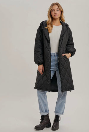 Oversize Quilted Long Jacket