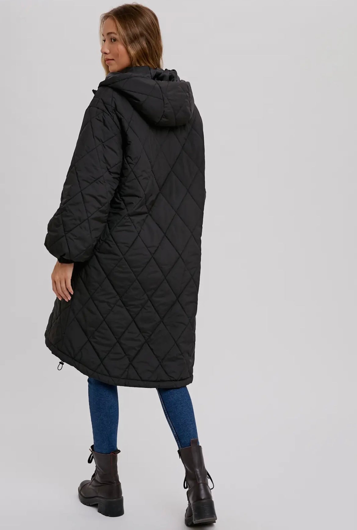 Oversize Quilted Long Jacket