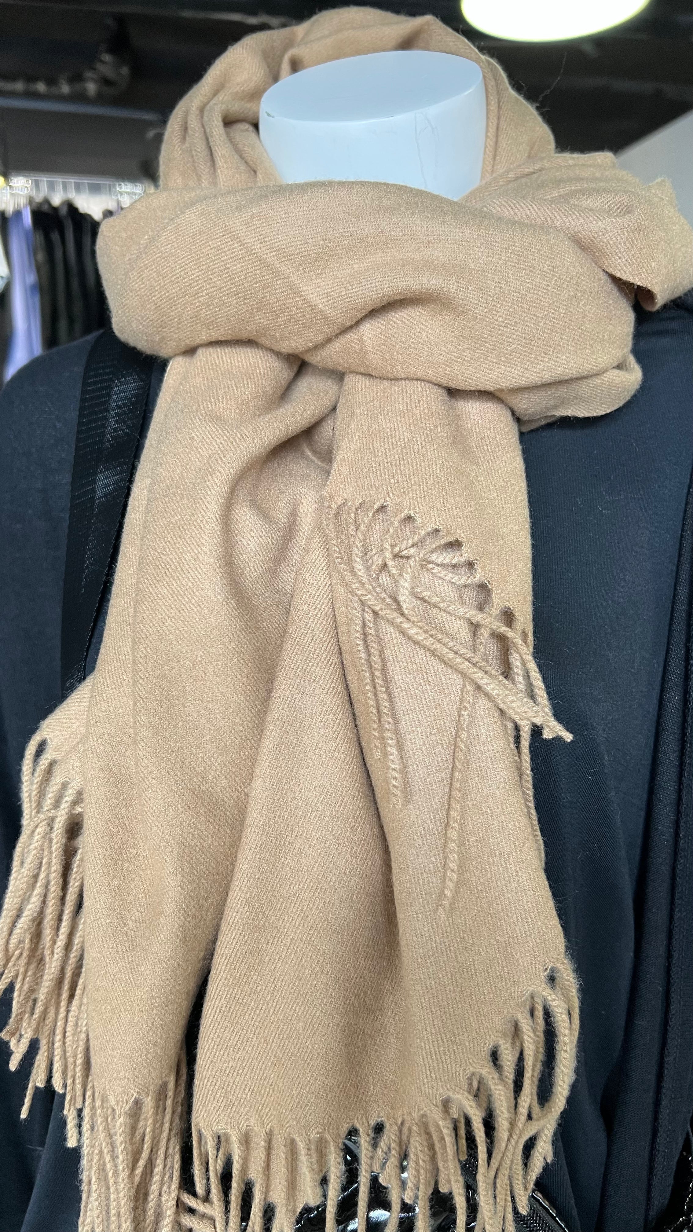 The Cashmere Soft Blend Fringe Scarf