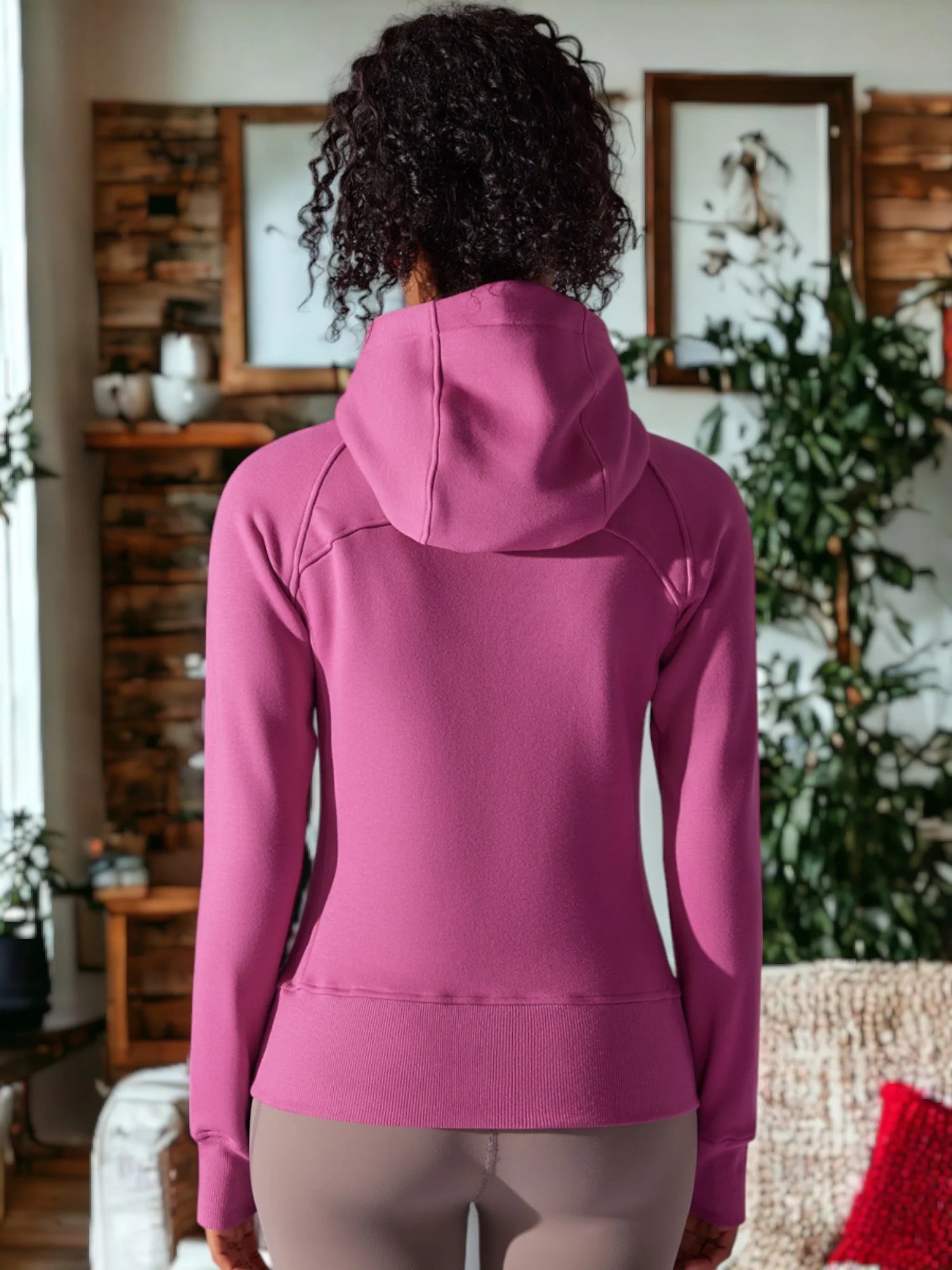 Yoga Fitness Cozy Warm Full Hooded Jacket - and pockets inside and out!!