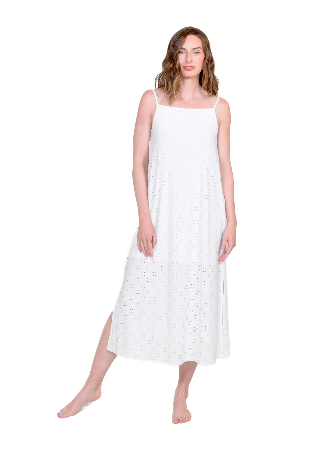 Latte Love Eyelet Maxi Dress with pockets!!