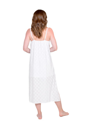 Latte Love Eyelet Maxi Dress with pockets!!