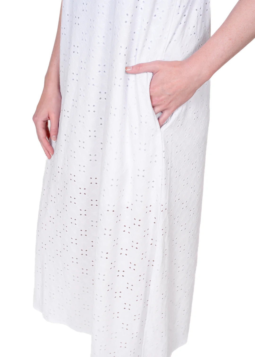Latte Love Eyelet Maxi Dress with pockets!!