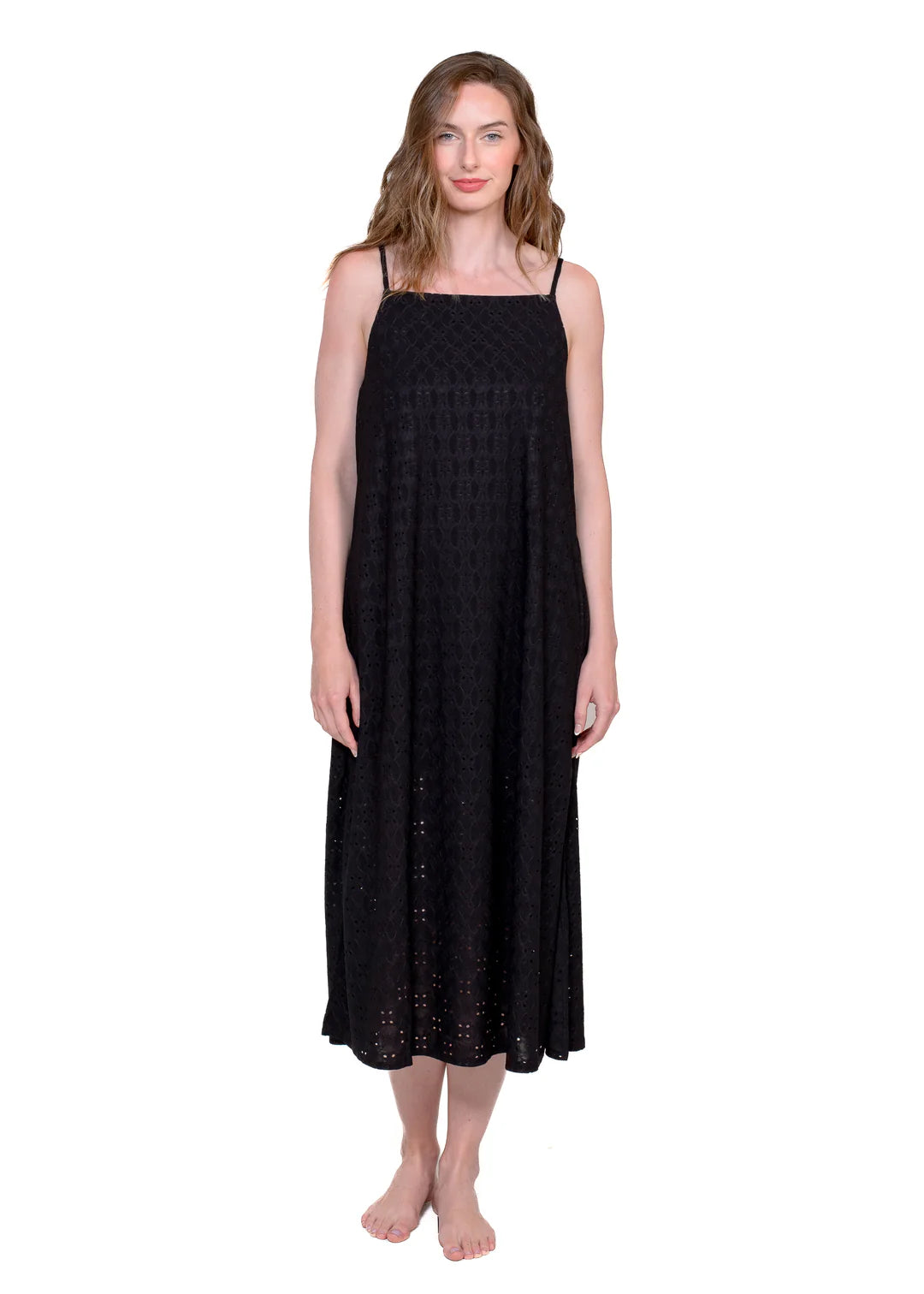 Latte Love Eyelet Maxi Dress with pockets!!