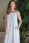 Latte Love Eyelet Maxi Dress with pockets!!