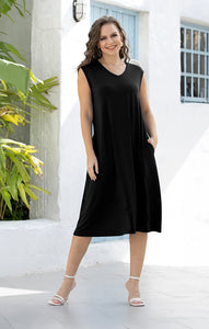 Maya Bamboo Vneck Dress