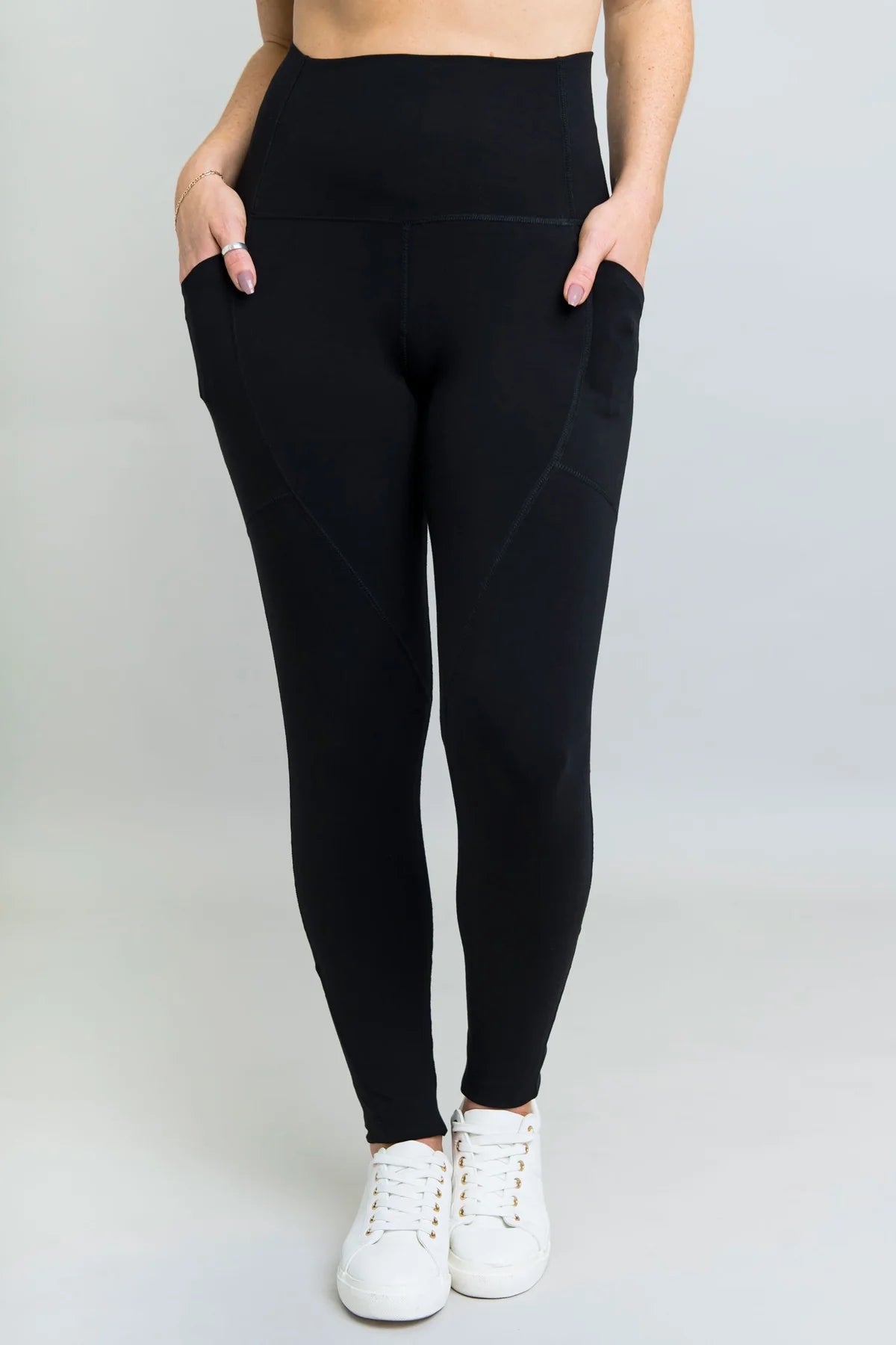 Bamboo Cotton Lycra Leggings with Side Pockets One Tooth Guelph