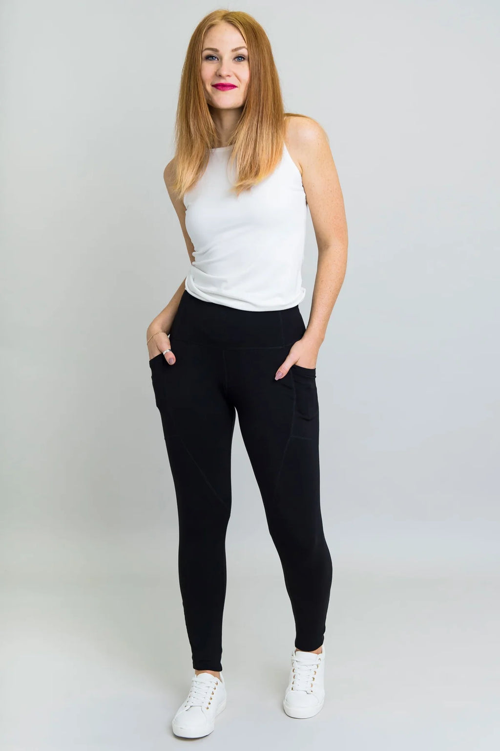 Bamboo/Cotton/Lycra Leggings with Side Pockets