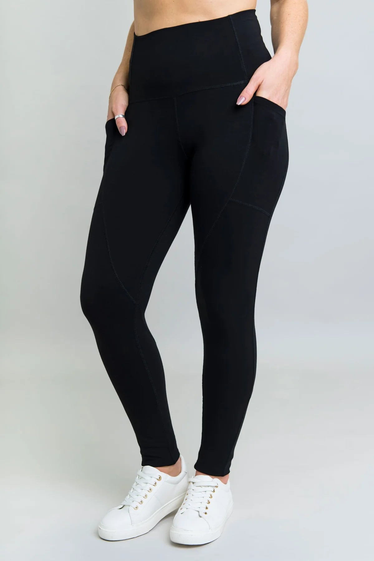 Bamboo/Cotton/Lycra Leggings with Side Pockets