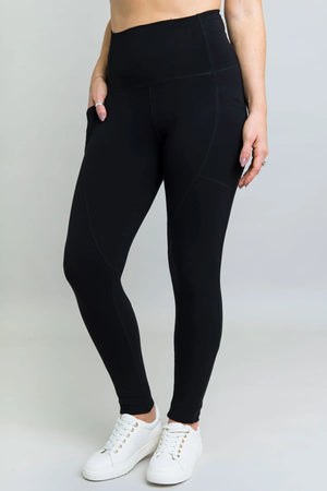 Bamboo/Cotton/Lycra Leggings with Side Pockets