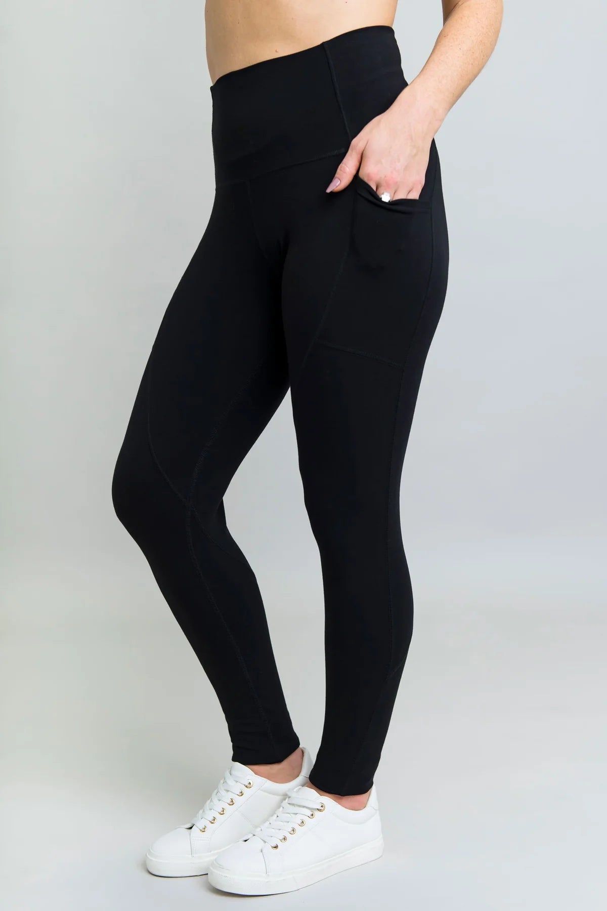 Bamboo/Cotton/Lycra Leggings with Side Pockets