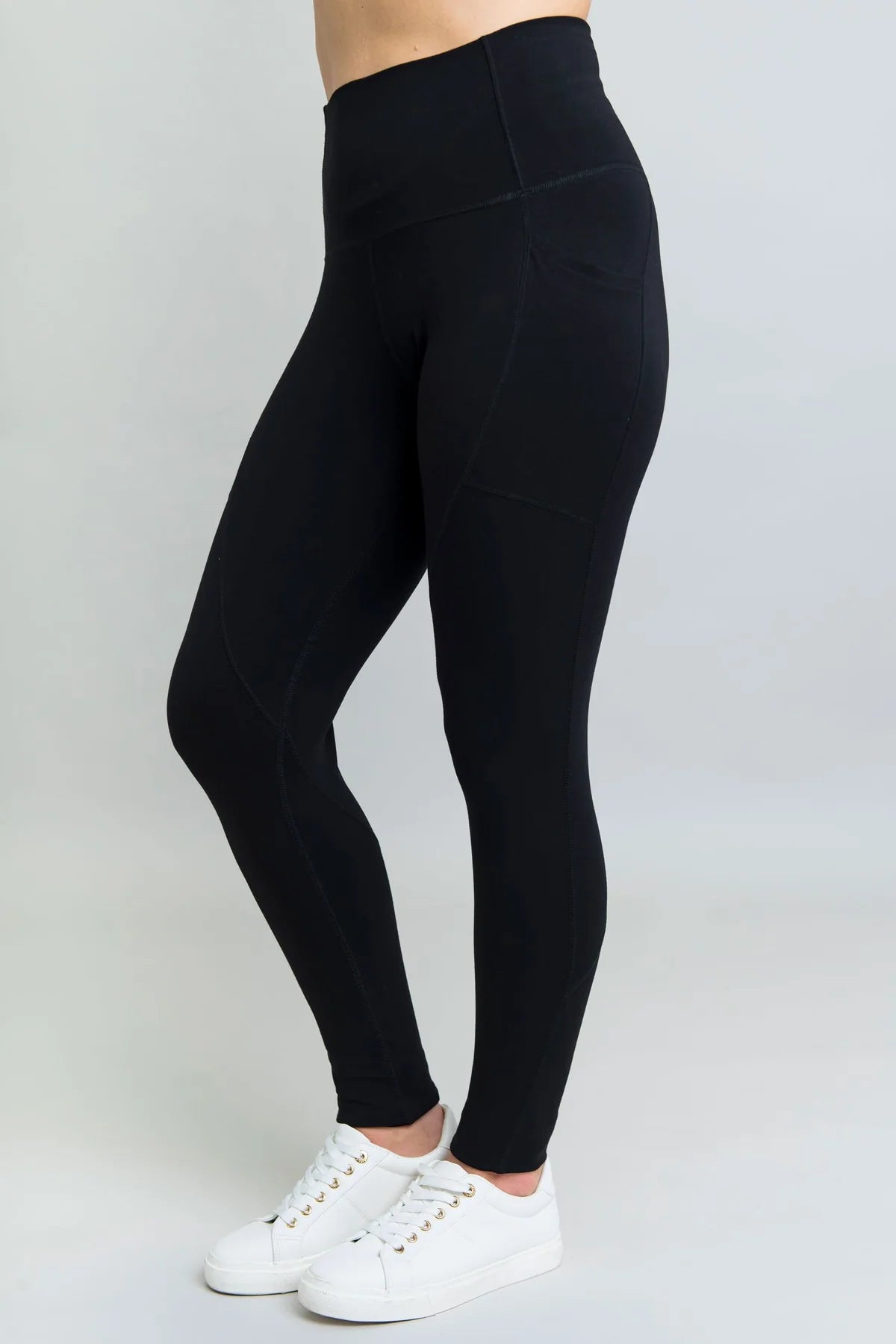 Bamboo/Cotton/Lycra Leggings with Side Pockets