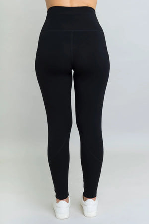 Bamboo/Cotton/Lycra Leggings with Side Pockets