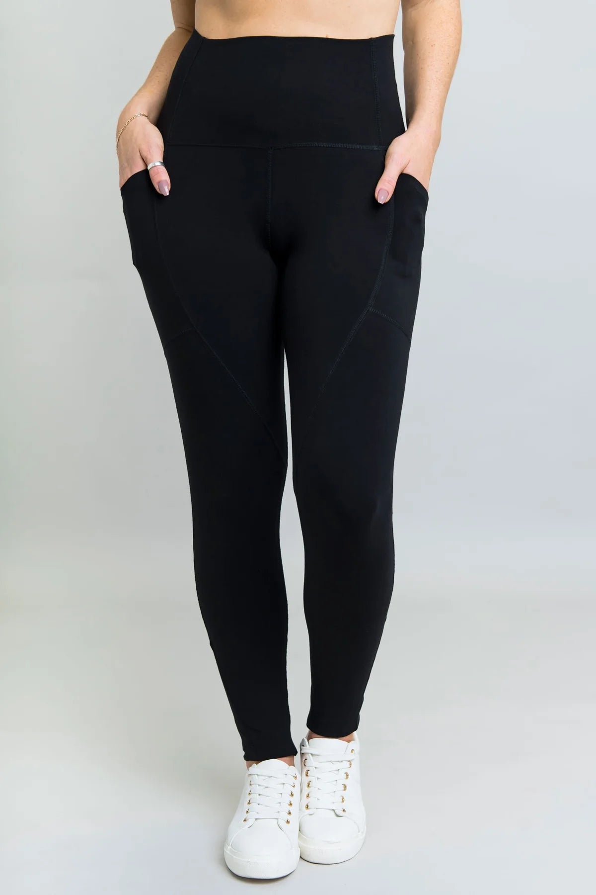 Bamboo/Cotton/Lycra Leggings with Side Pockets