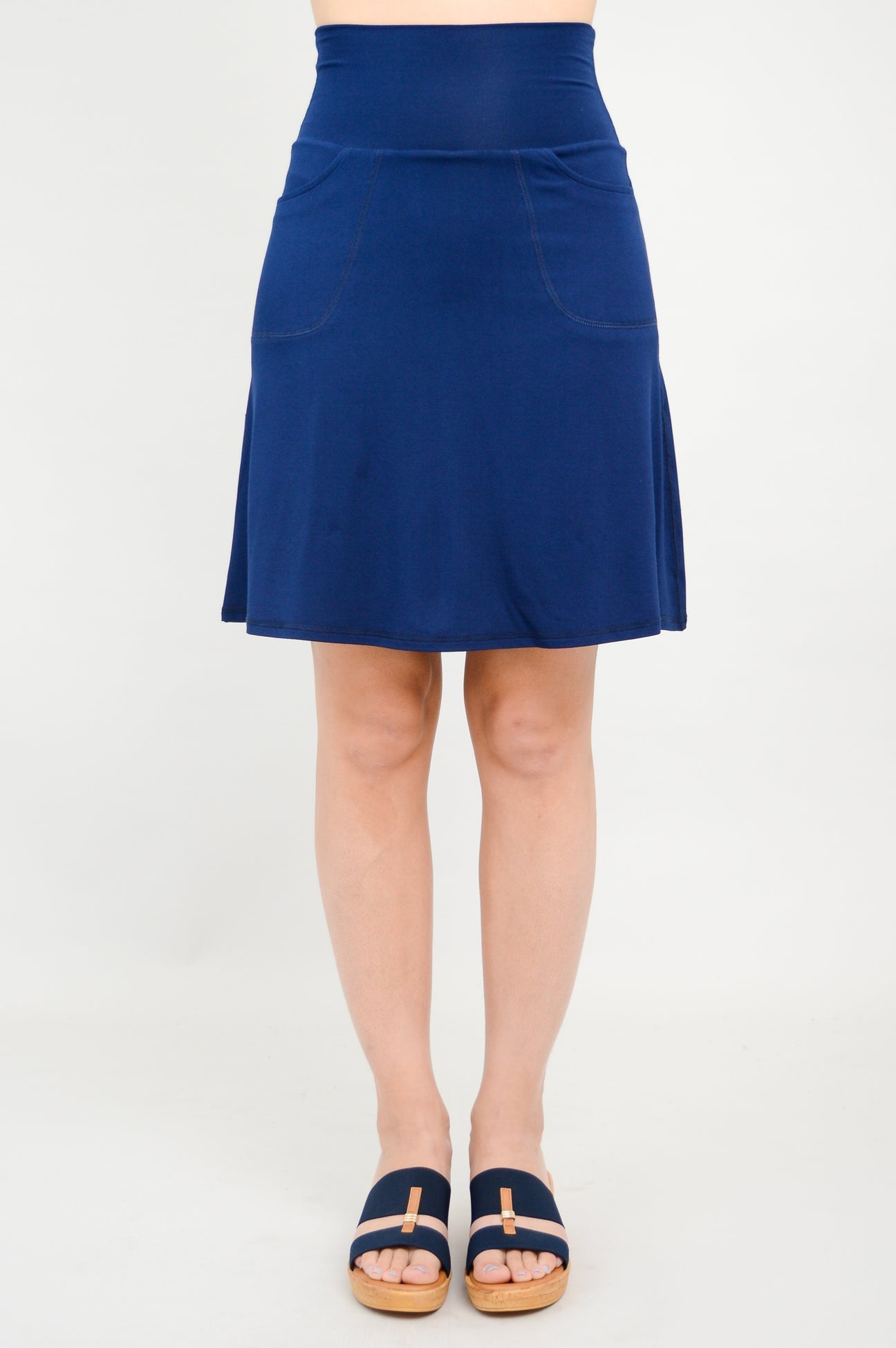 Bamboo Knee Length A-line Skort