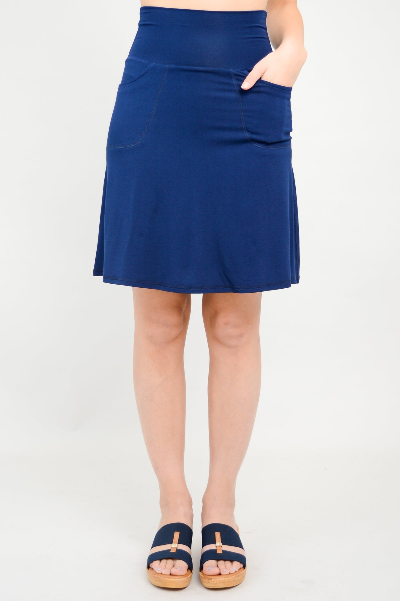 Bamboo Knee Length A-line Skort