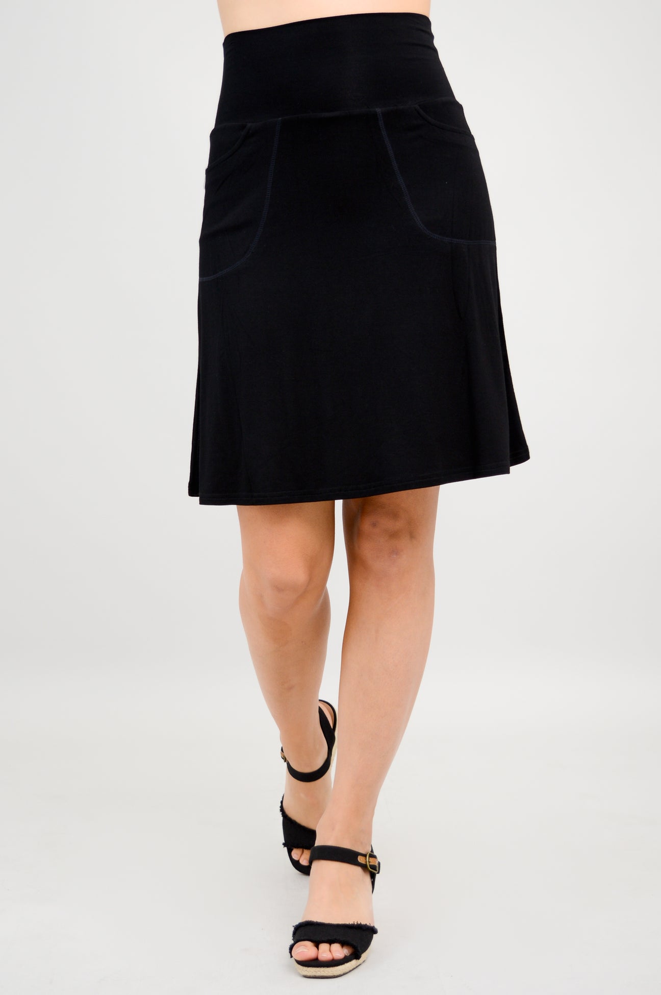 Bamboo Knee Length A-line Skort