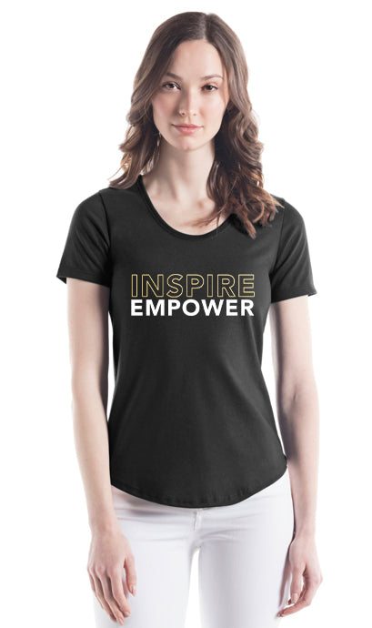 SGG - "Inspire Empower" Scoop Bottom T-Shirt STK ADULT
